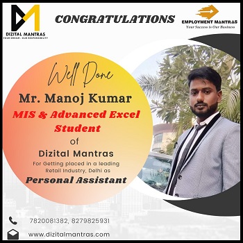 Our Placed Student in MIS & Advanced Excel