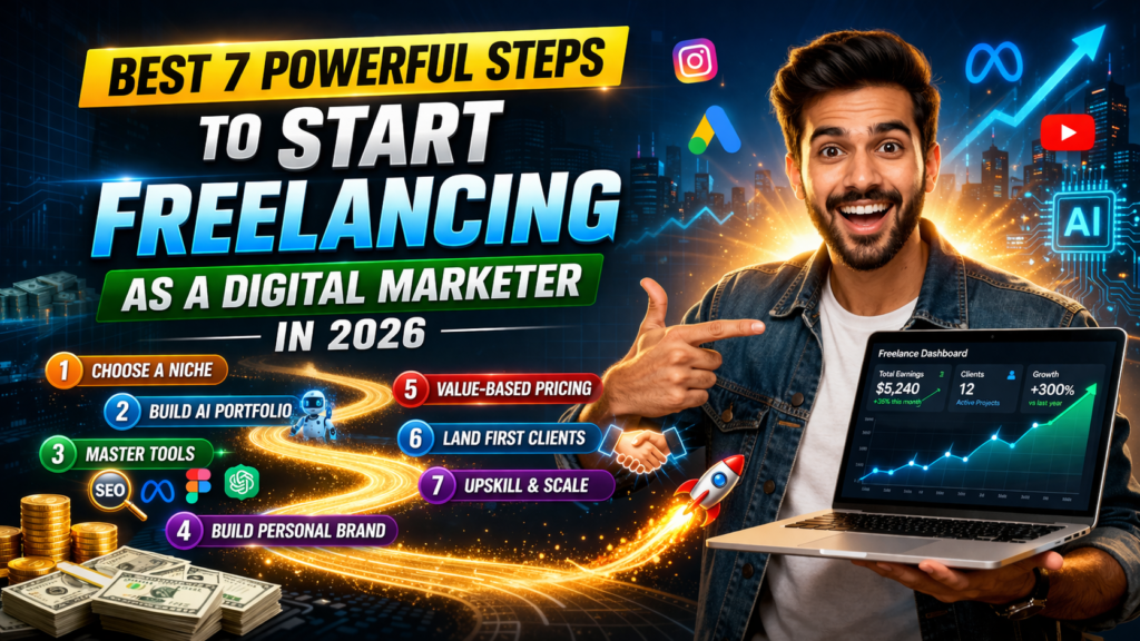 Best 7 Powerful Steps to Start Freelancing as a Digital Marketer in 2026