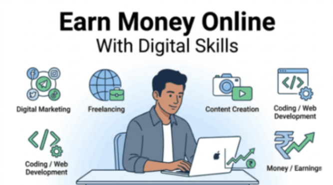 Earn Money Online with Digital Skills: Complete Guide for Beginners (2026)