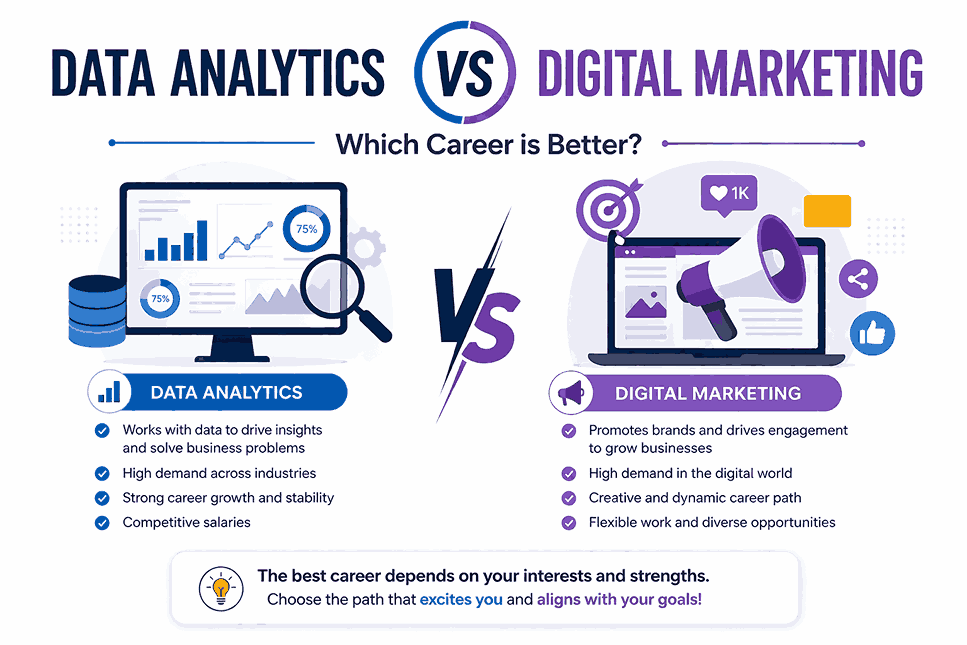 Data Analytics vs Digital Marketing Which Career is Better