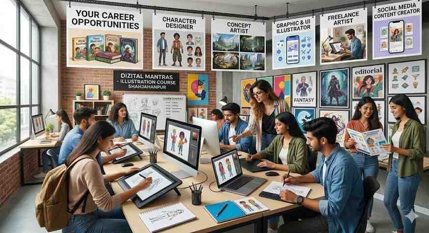 Illustration Course in Shahjahanpur