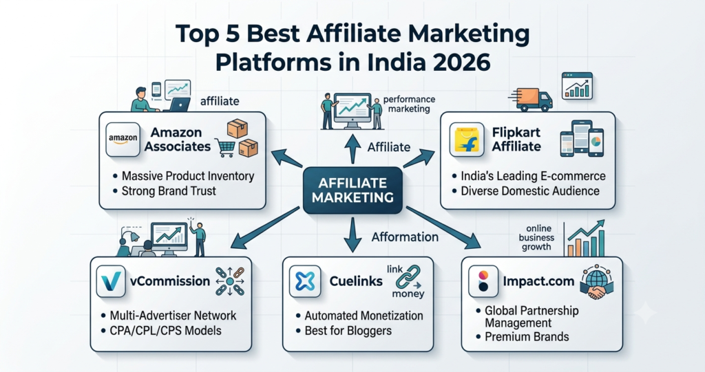 Top 5 Best Affiliate Marketing Platforms in India 2026