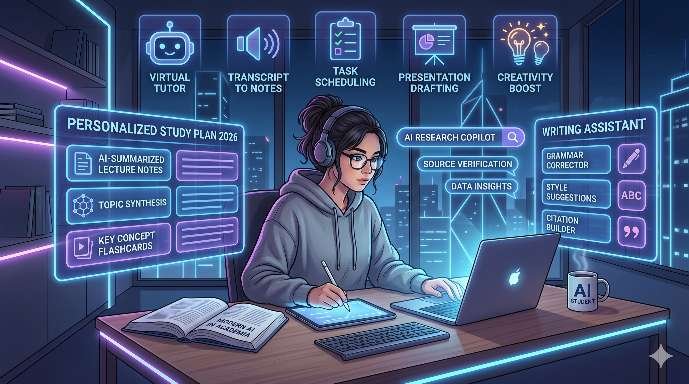 Why students should use AI tools in 2026 to improve productivity, research, writing, and learning