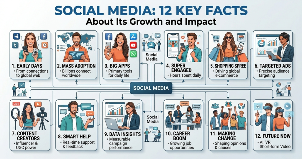 Social Media: 12 Key Facts About Its Growth and Impact